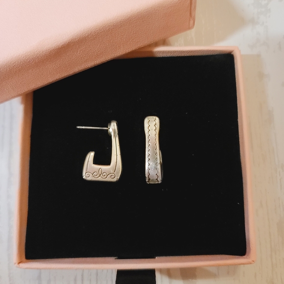Brighton Jewelry - Elegant Silver Hoop Earrings